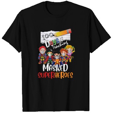 Discover 100 Days of Teaching Masked Superheroes Virtual T Shirts