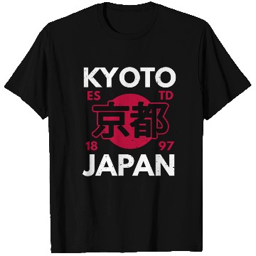 Discover kyoto japan typography retro T Shirts