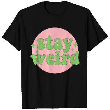 Discover Stay weird 80s yellow stars T Shirts