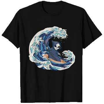 Discover The Reaper surfing on Wave T Shirts