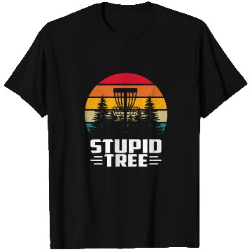 Discover Funny Disc Golf Stupid Tree Art Frisbee T Shirts