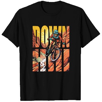 Discover Downhill - Mountain Bike Design T Shirts