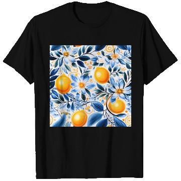 Discover Yellow Lemon Floral Detailed Summer Collection 01 T Shirts