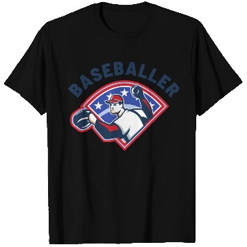 Discover Baseballer Baseball Pitcher Sports Club Player T Shirts
