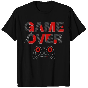 Discover Vector game over typography with controller T Shirts