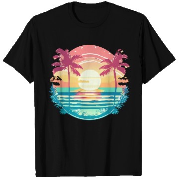Discover Tropical Serenity Sunset T Shirts