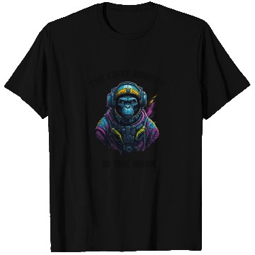 Discover the first monkey in the moon T Shirts