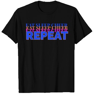 Discover eat sleep cheer repeat quote red nostalgia T Shirts