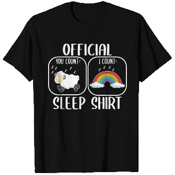 Discover Counting Sheep Rainbow Sleep T Shirts