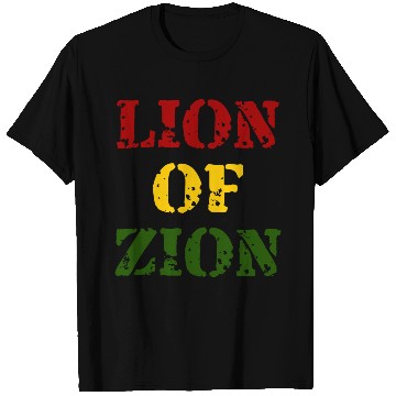 Discover Lion Of Zion Reggae Colors T Shirts