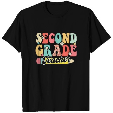 Discover Retro Groovy Second Grade Teacher First Day 2nd T Shirts
