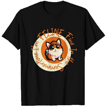 Discover I'm FELINE Fine | Cat Lover Summer Animal Party T Shirts