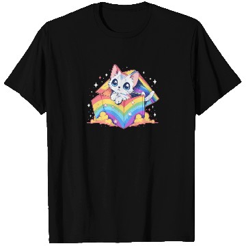 Discover Cool Rainbow Cat Pride Transgender LGBT Community T Shirts