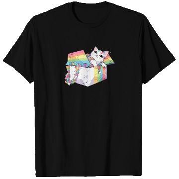 Discover Rainbow Cat Lover Cute Kitty Animal LGBT Community T Shirts