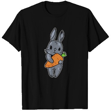 Discover Rabbit Holding Carrot Vegan Gift T Shirts
