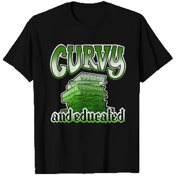 Discover Curvy And Educated Stack Of Green Books T Shirts