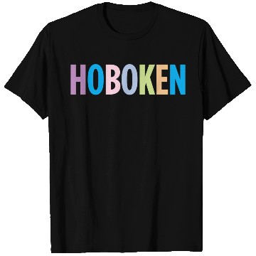 Discover Hoboken New Jersey Colorful Type T Shirts