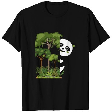 Discover panda bear in the forest T Shirts