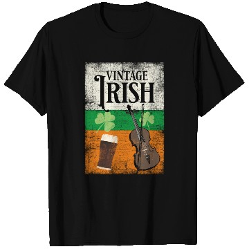Discover Vintage Irish Distressed Style Design T Shirts