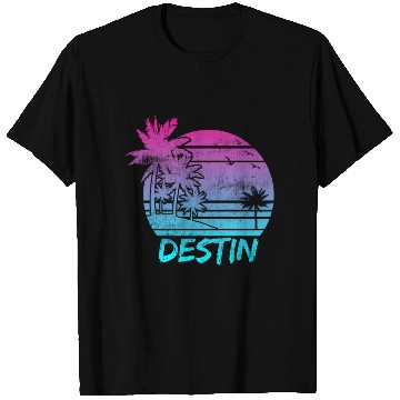 Discover Destin Florida Vacation Palm Tree Beach T Shirts