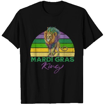 Discover Mardi Gras King Lion With Crown T Shirts
