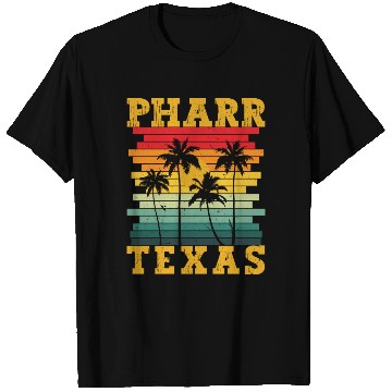Discover Retro Pharr Texas Tx Tropical Summer Palm Trees Us T Shirts