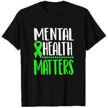 Discover Mental Health Awareness Ribbon Green Anxiety Depre T Shirts