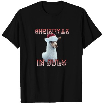Discover Festive alpaca - Christmas in July T Shirts