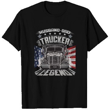 Discover Husband Dad Trucker Legend T Shirts