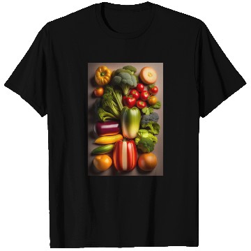 Discover Fresh vegetable logo design in T Shirts cloths