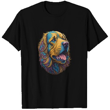 Discover Colorful Dog Golden Retriever T Shirts