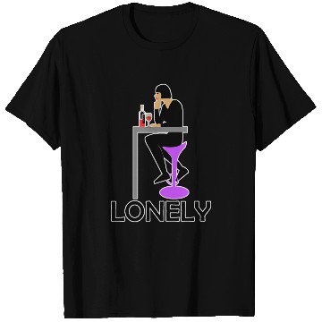 Discover LONELY GIRL ALONE T Shirts