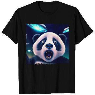 Discover Panda selfie with UFO surprise T Shirts