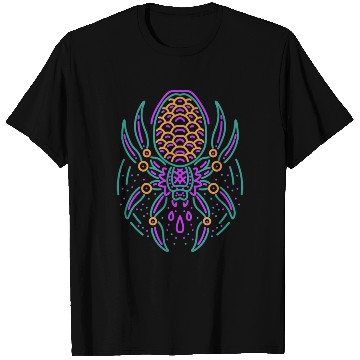 Discover Spider Neon Tattoo Style T Shirts