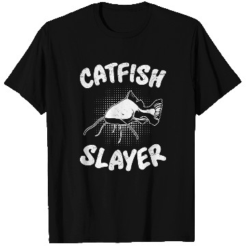 Discover Catfish Slayer Flathead Butcher Fish hunting T Shirts