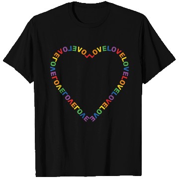 Discover Love Heart LGBTQ+ Community T Shirts