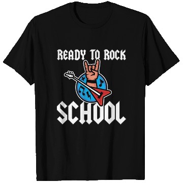 Discover Ready To Rock School Heavy Metal Lover Guitar T Shirts