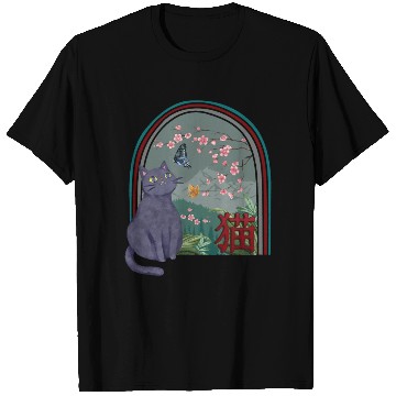 Discover Cherry Blossom T Shirts, Cherry Blossom Cat Vintage