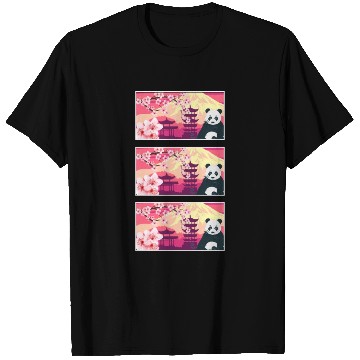 Discover Cherry Blossom T Shirts, Women's Panda Sakura Kawaii