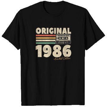 Discover Vintage 1986 Birthday Gift T Shirts