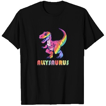 Discover Allysaurus LGBT Transgender Dino Rainbow Lesbian T Shirts