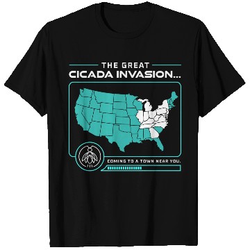 Discover Cicada Invasion Coming To These States In Us Map T Shirts