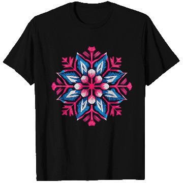 Discover Colorful Abstract Snowflake Vector Art T Shirts