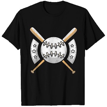 Discover Baseball with Bats and Stars T Shirts
