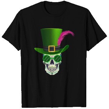Discover Sugar Skull Saint Patricks Day Of Dead T Shirts