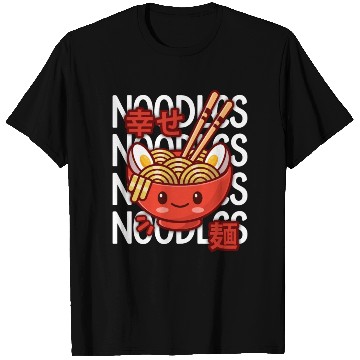 Discover Kawaii Ramen Noodle Bowl Noodles Red T Shirts