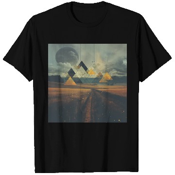 Discover Geometric Abstract Landscape [Surreal Aesthetic] T Shirts
