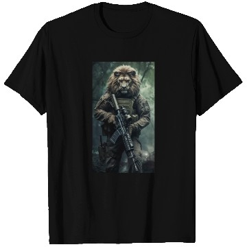 Discover Lion soldier of war T Shirts