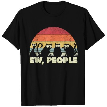 Discover Funny Cat T Shirts Retro Style Ew People T Shirts