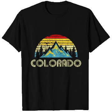 Discover Colorado Vintage Mountains Nature Hiking T Shirts